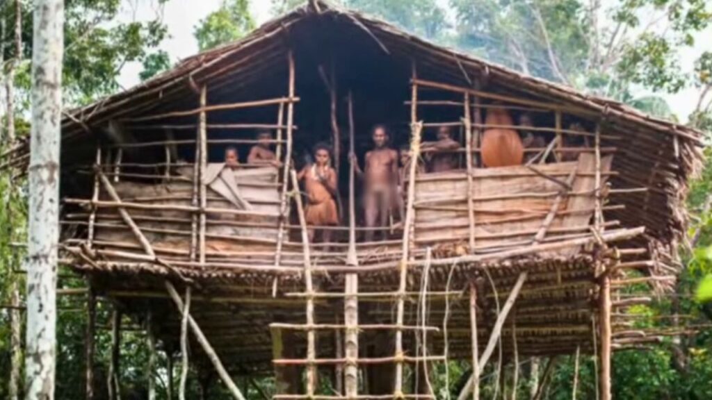 Famílias inteiras das Tribos da Papua