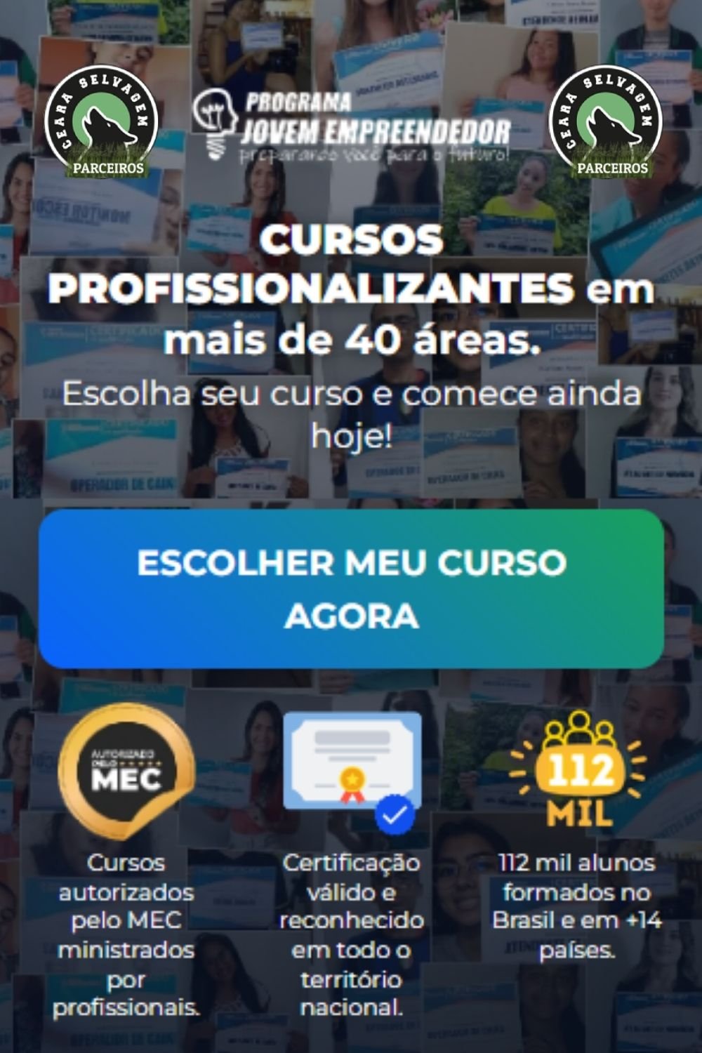 Parceria com Ceará Selvagem em cursos profissionalizantes