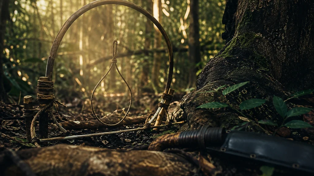 Armadilhas bushcraft e técnicas tradicionais de sobrevivência em ambiente natural